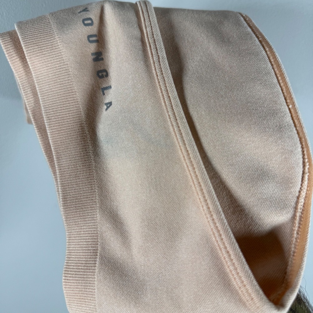 YoungLA Logo Bandeau Bra Peach Small - Picture 3 of 5